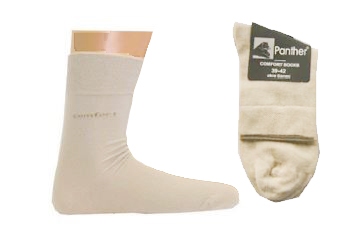 Panther Comfort sokken set van 2, licht beige