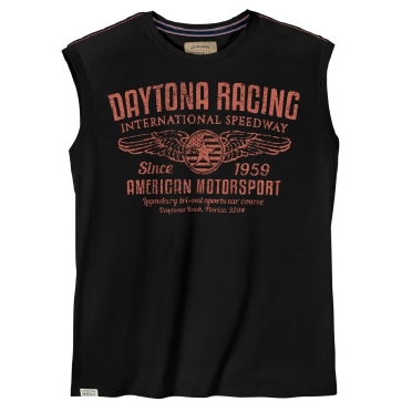 Redfield tanktop 'Daytona Racing', zwart