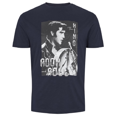 North 56Denim printed t-shirt 'Elvis Presley', navy