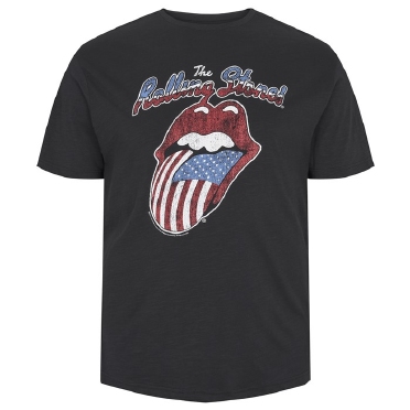 North 56Denim printed t-shirt 'Rolling Stones', zwart