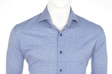 Eden Valley overhemd stretch regular fit, blauwe stip