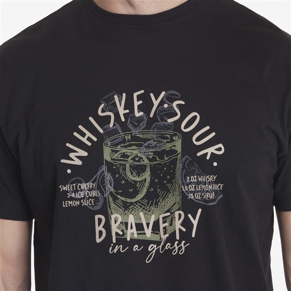 North 56Denim T-shirt 'Whiskey Sour', zwart