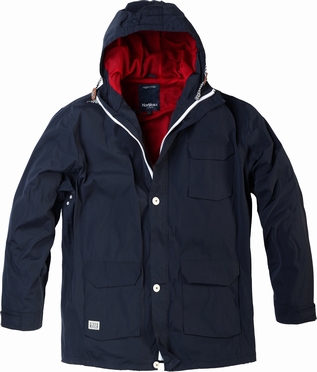 North 56°4  jas 3/4 lang met capuchon, navy