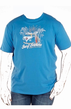 D555 T-shirt 'Surf Seekers', mid blue