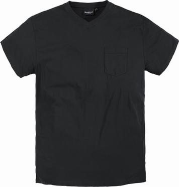 North 56°4  US t-shirt V-hals+borstzak, zwart