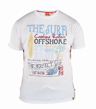T-shirt 'The Surf Offshore', wit