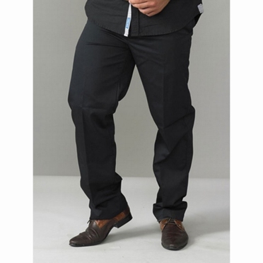 D555 Broek m. elastische tailleboord, zwart