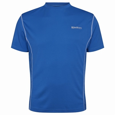 Sportshirt, effen cobalt blauw