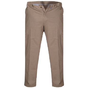 D555 Chino m. stretch + rekbare boord, stone