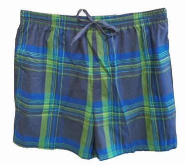 Zwemshort Schotse ruit, navy-blauw-groen