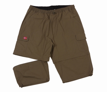 Afritsbare 2-in-1 Cargo korte broek, khaki