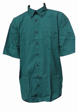 GCM Zomers overhemd korte mouw, aqua groen