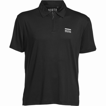 North 56°4 polo m. Cool Effect, zwart