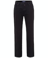 PIONEER 5-pocket jeans Peter stretch m. hoge taille, zwart
