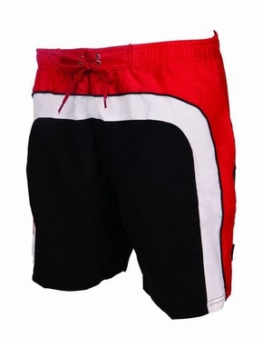 Zwemshort, zwart/wit/rood