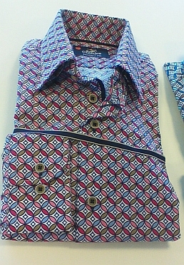 Culture blouse lange mouw ATLANTA, roze/blauw