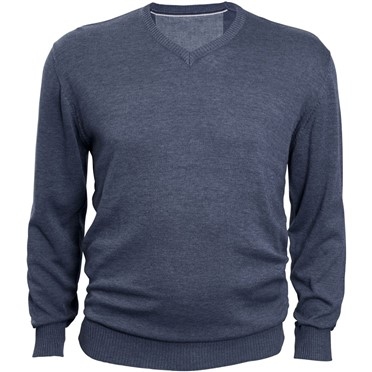 North 56°4 Pullover met V-hals, denim blauw