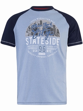 D555 T-shirt 'New York City', l.blauw/navy
