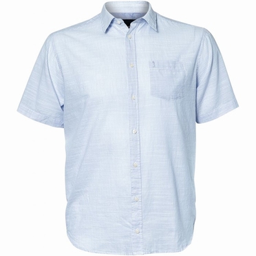 North 56°4 zomers shirt KM, l.blauw gestreept