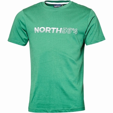North 56°4 T-shirt m. North 56°4 print, groen