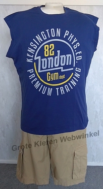 Redfield tanktop 'London 82', navy blauw