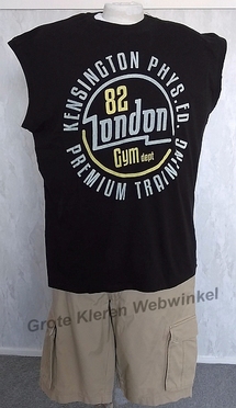 Redfield tanktop 'London 82', zwart