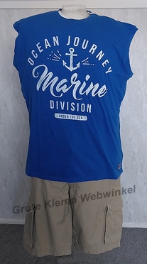 Redfield tanktop 'Ocean Journey', cobalt blauw