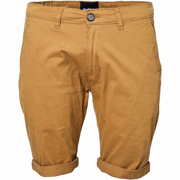 North 56°4 Chino shorts met stretch, koperbruin