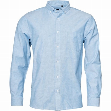 North 56°4 Oxford shirt lange mouw, l. blauw