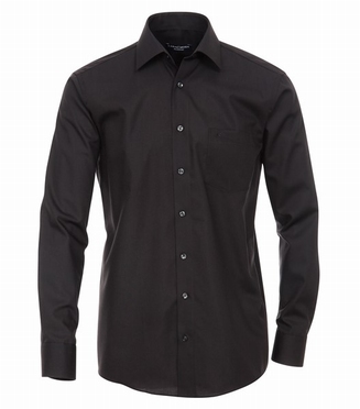 Casa Moda strijkvrij Comfort Fit overhemd, zwart