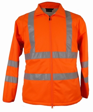 Veiligheids Softshell jas waterafstotend, fluo oranje