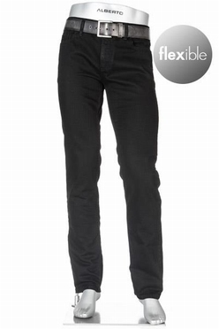 Alberto 5-pocket Regular Slim Fit T400 stretch L34, zwart