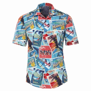 Casa Moda Kent overhemd KM Casual Fit, Hawaii