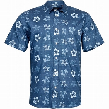 North 56°4 zomers bloemig shirt KM, navy