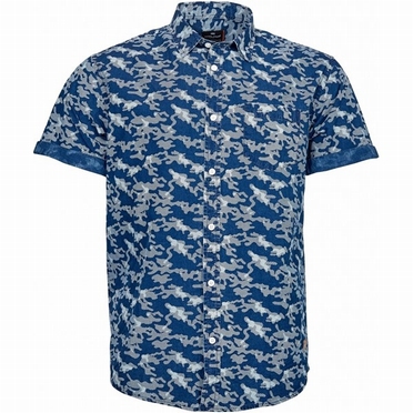 North 56°4 zomers shirt all-over print, navy