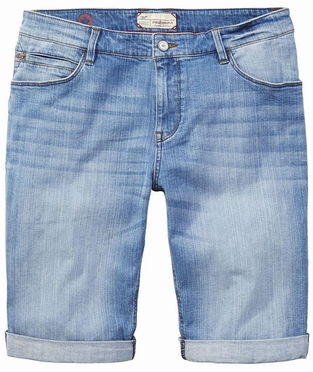 Redpoint shorts m. stretch, lichte jeans