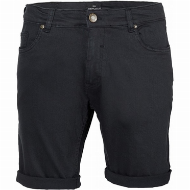 Replika 5-pocket shorts met stretch, zwart