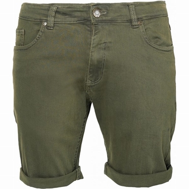 Replika 5-pocket shorts met stretch, olijfgroen