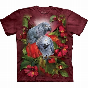 T-shirt Grijze roodstaart papegaaien