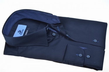 Culture overhemd regular fit AMSTERDAM, navy glad