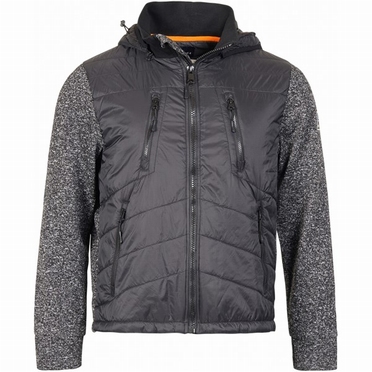 North 56°4 hybride winterjas met capuchon, zwart