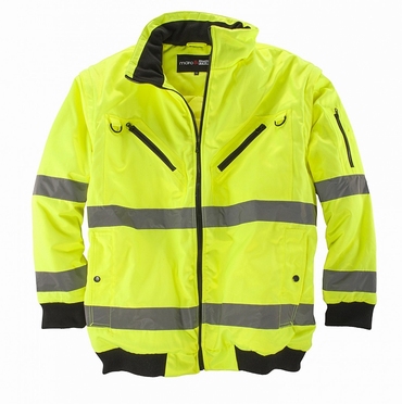 Veiligheids 2-in-1 winterjas afn. mouwen, fluo geel