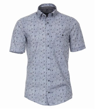 Casa Moda Kent overhemd KM Casual Fit, navy streepje