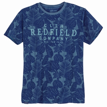 Redfield t-shirt 'REDFIELD', allover print blauw