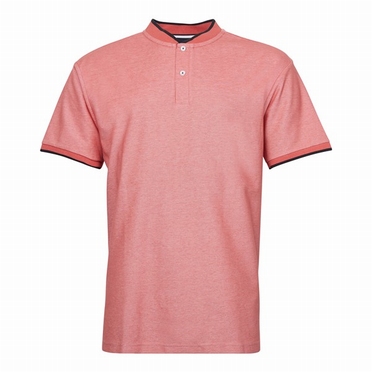 North 56°4 polo pique m. china boord, rood