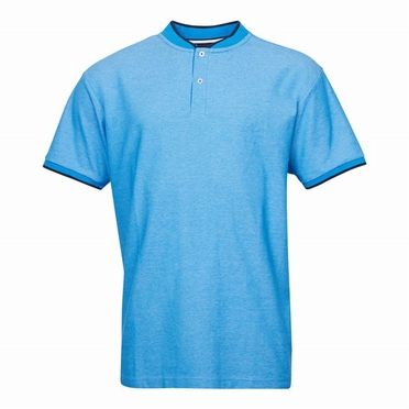 North 56°4 polo pique m. china boord, sky blauw