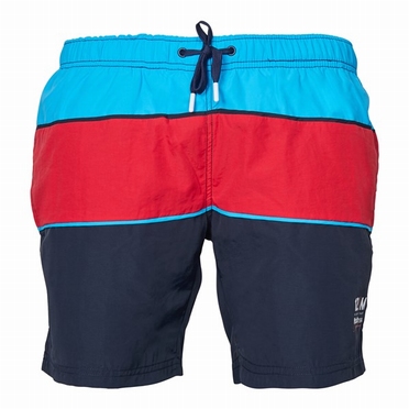 North 56°4 sportieve zwemshorts, blue-rood-navy