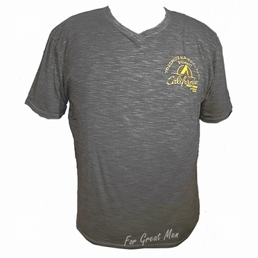 S.O.H.O. T-shirt m. V-hals 'California', khaki