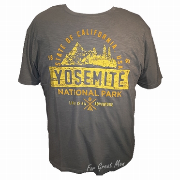 S.O.H.O. T-shirt m. print Yosemite National Park, khaki