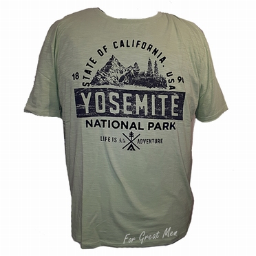 S.O.H.O. T-shirt m. print Yosemite National Park, groen